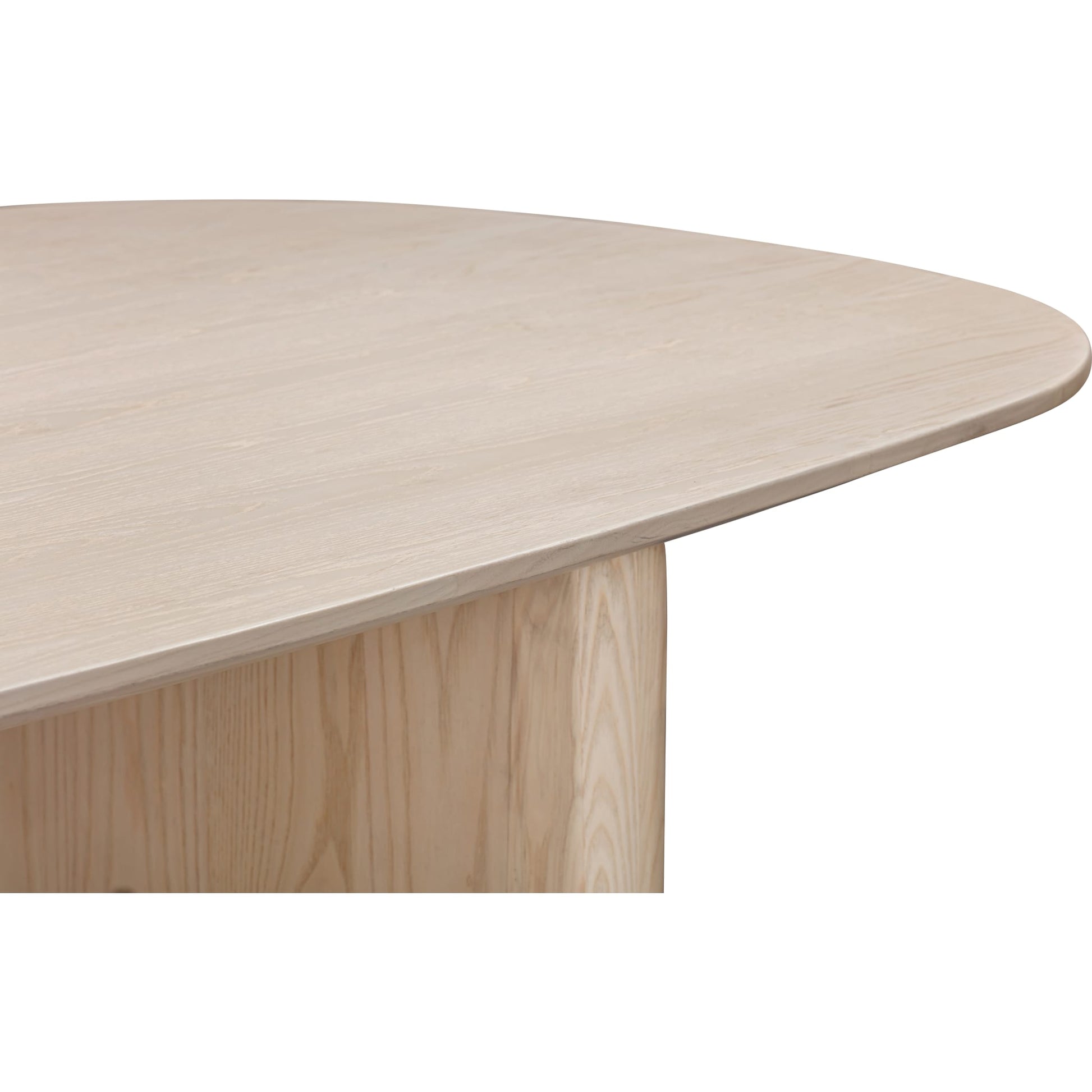 Liv Ash Wood Oval Dining Table in White Sand