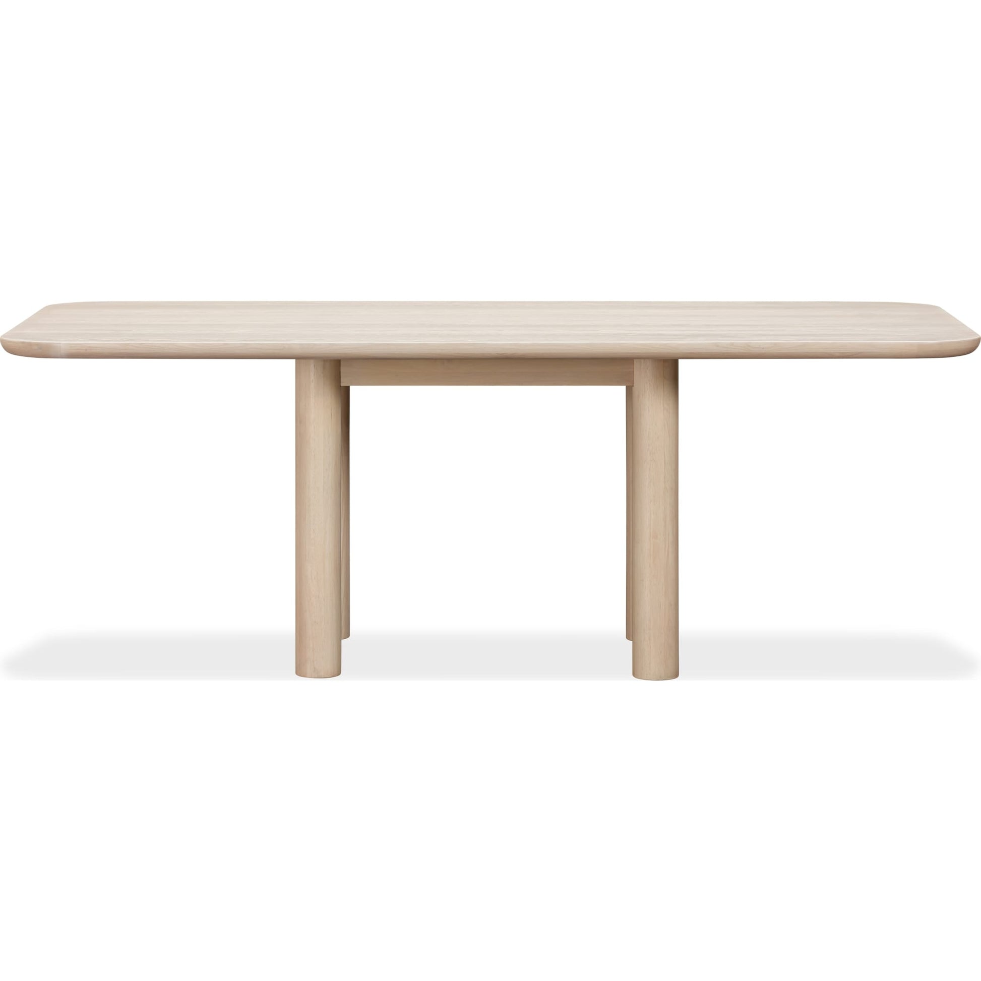 Liv Ash Wood Rectangular Dining Table in White Sand