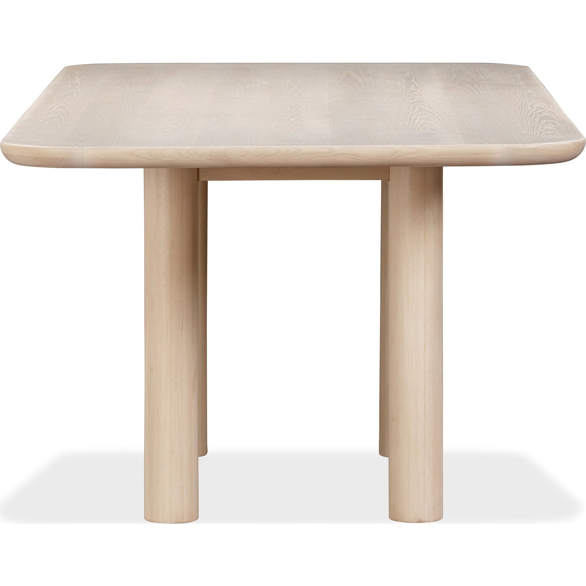Liv Ash Wood Rectangular Dining Table in White Sand