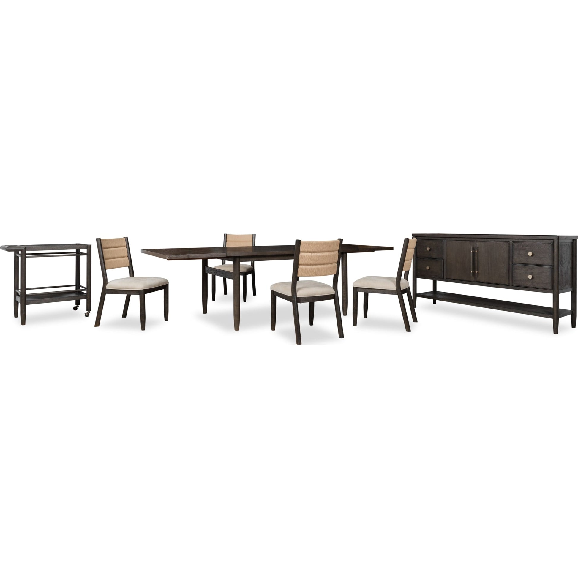 Rockport Double Extension Dining Table in Yin