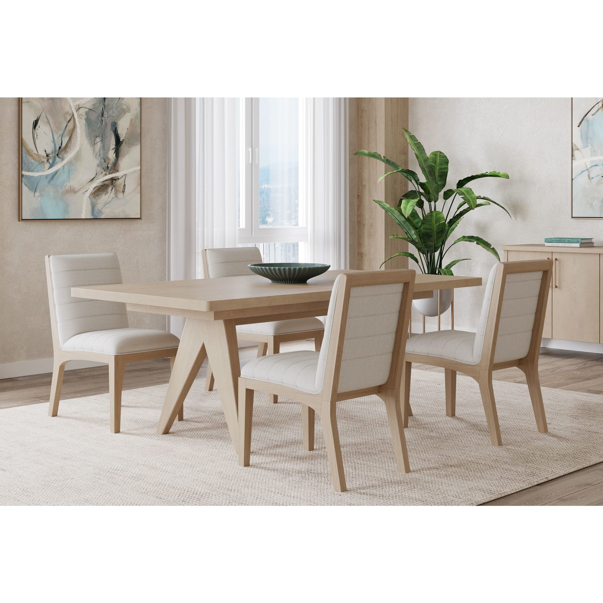 Sumire Ash Wood Rectangular Extension Table in Ginger